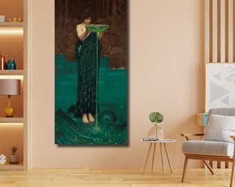 John William Waterhouse Canvas Wall Art : Circe Invidiosa/Fine Art Print/Poster/Home Decor Print/Housewarming Gift
