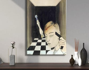 La Lunette D Approche-rene Magritte,home Office Decor,surrealist