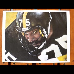 Mean Joe Greene Art Print: Pittsburgh Steelers Portrait