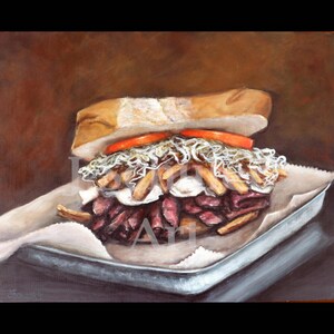 Primanti Brothers Sandwich Painting: Pittsburgh Foodie Still Life
