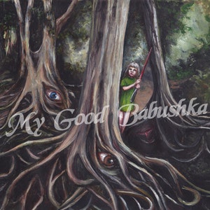 Dark Forest Art Print: Fairy Tale Girl, Eyeball Trees (8x10)
