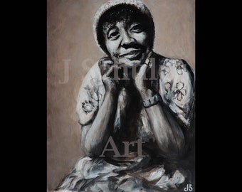 CANVAS Jackie Moms Mabley Performing on Show Art Print POSTER 