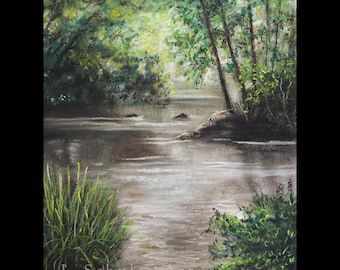Big Run Creek, Pennsylvania Landscape Painting in Pastels