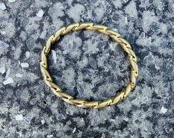 Vintage Estate 14k Yellow Gold Twisted Torque Torc Bracelet 12.2g