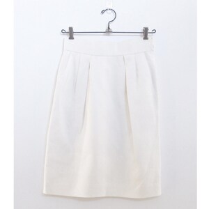 Vintage 90s 1990s Carolyn Roehm Off White High Waisted Tulip Skirt