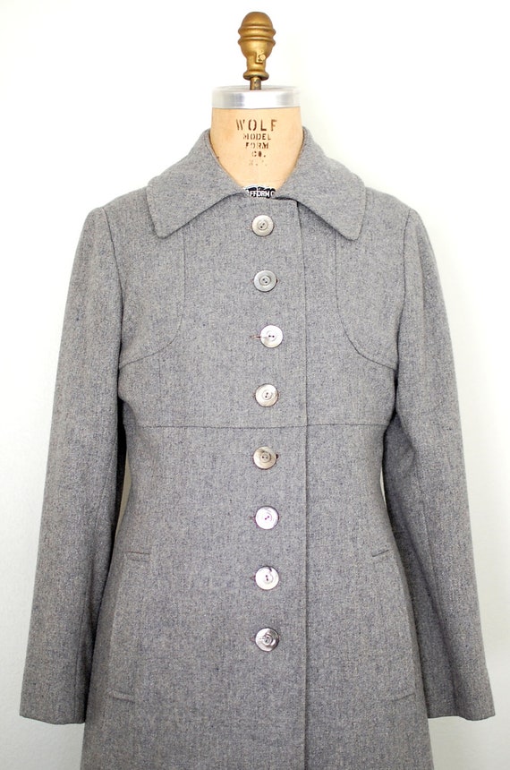 Vintage 60s 1960s Gray Wool Coat / 1960s Vintage … - image 3