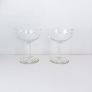 Set of 2 Vintage Champagne Coupe Glasses