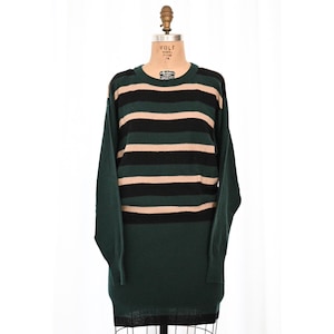 Vintage 70s Sonia Rykiel Wool Striped Sweater Dress - Size Small