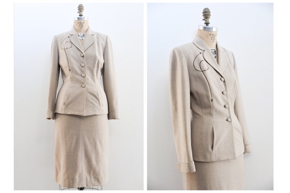 Vintage 40s Suit | Vintage 1940s skirt suit | 40s
