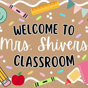 Classroom Banner Template - Editable Canva Banner - 48’x 36’ DIY Painted Sign - Digital Download