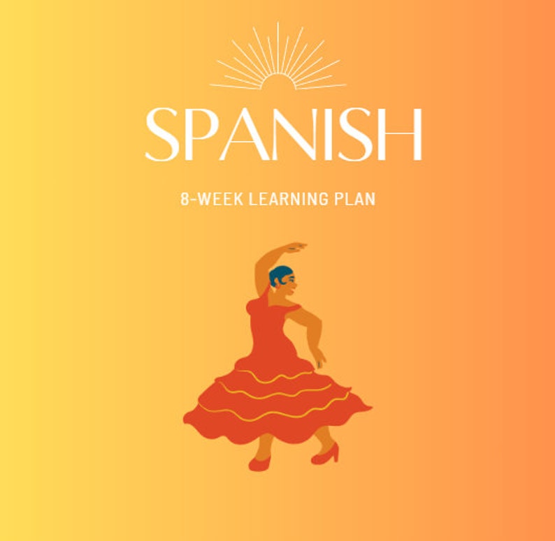 8-week Beginner Spanish Learning Plan - Etsy UK