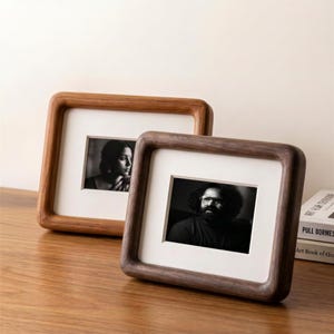 Solid Wood Picture Frame – Walnut & Teak, 4x6 in to 60x90 cm, Tabletop and Wall Options
