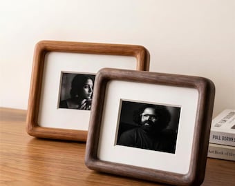 Solid Wood Picture Frame – Walnut & Teak, 4x6 in to 60x90 cm, Tabletop and Wall Options