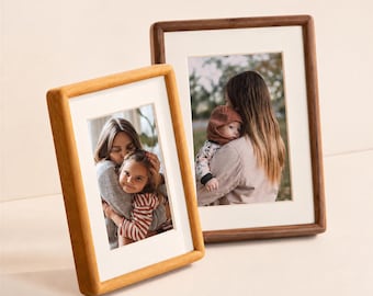 Solid Wood Picture Frame | Walnut Teak Beech Photo Frame | Wedding & Birthday Gift | Wall Tabletop Display Frame