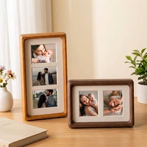 Instax Mini Photo Frame – Solid Wood 2, 3 or 5 Photo Grid, Tabletop & Wall Display
