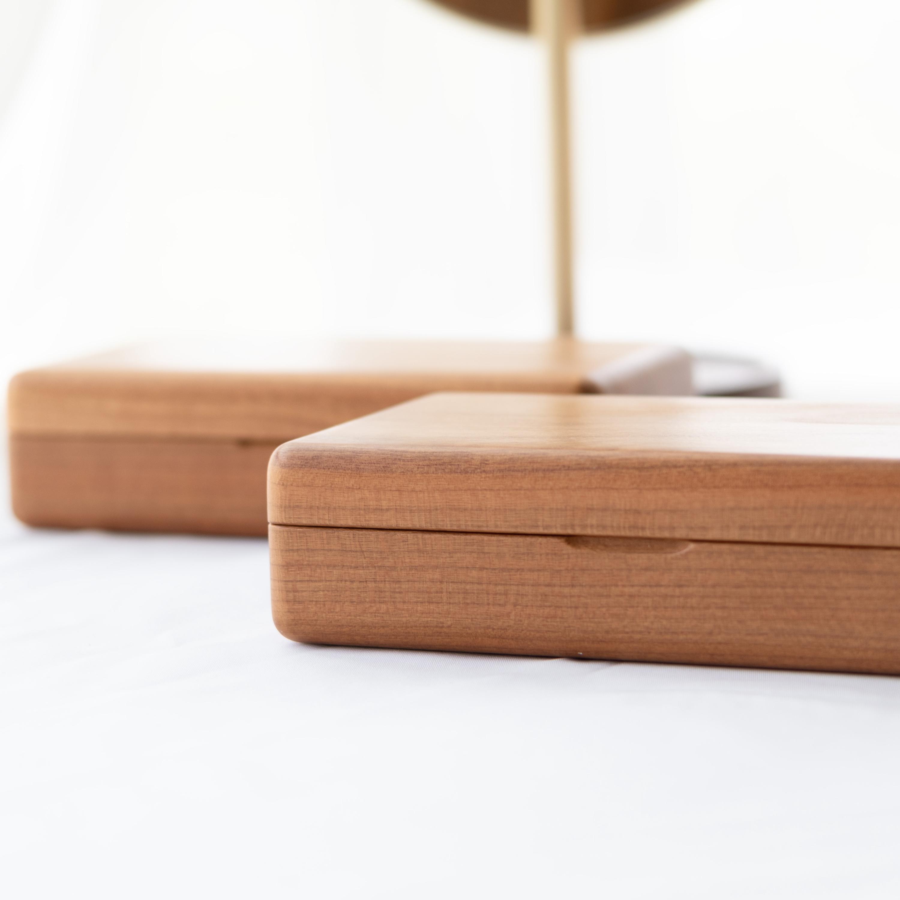 Personalized Wood Jewelry Box, Real Solid Wood Organizer Box, No Stain Earrings Necklace Organizer, Handmade Custom Anniversary Gift