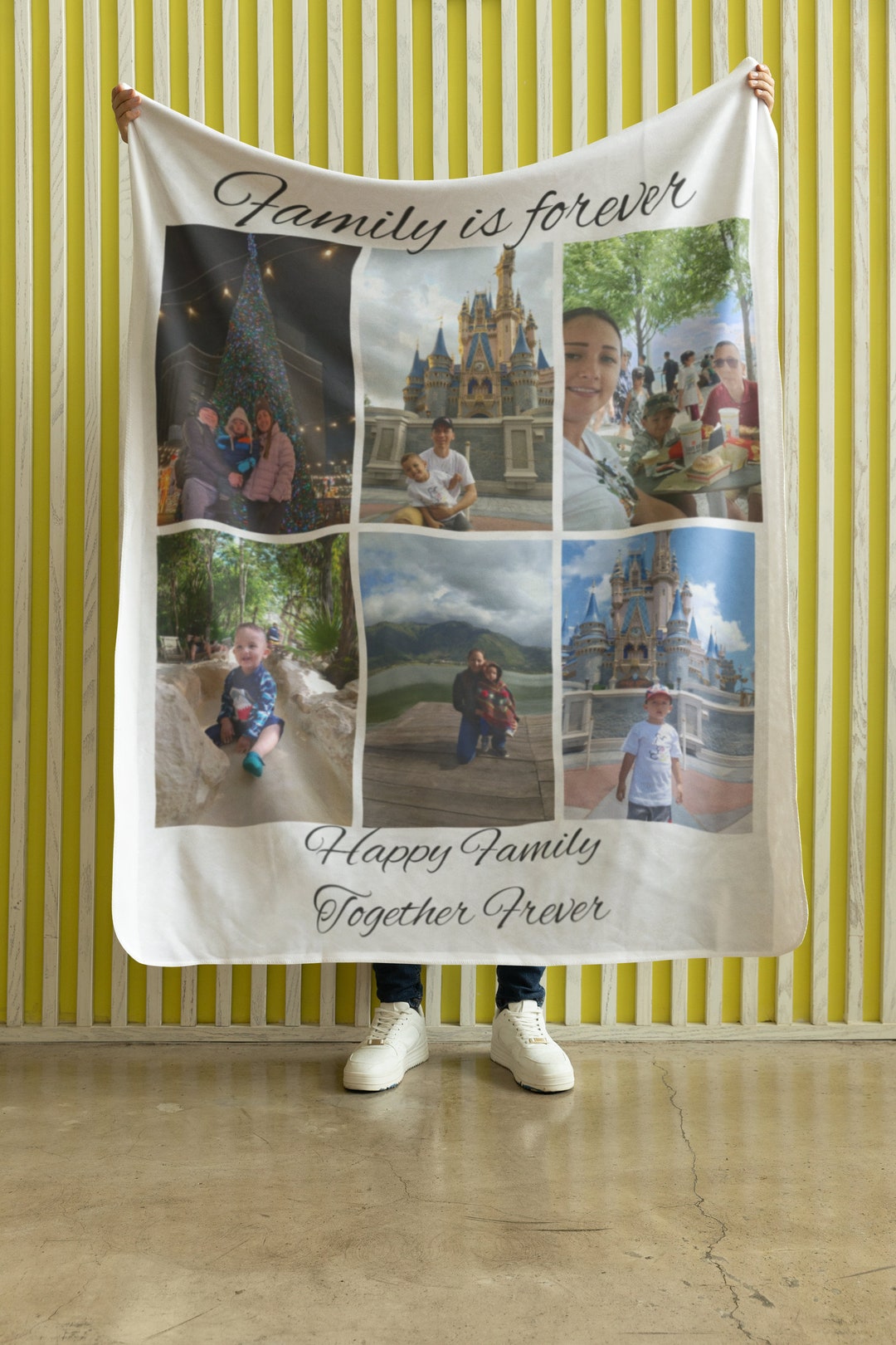 Personalized Photo Blanket, Photo Blanket With Text, Personalized Gift ...