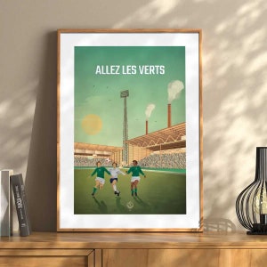 Affiche Saint-Etienne - Allez les Verts