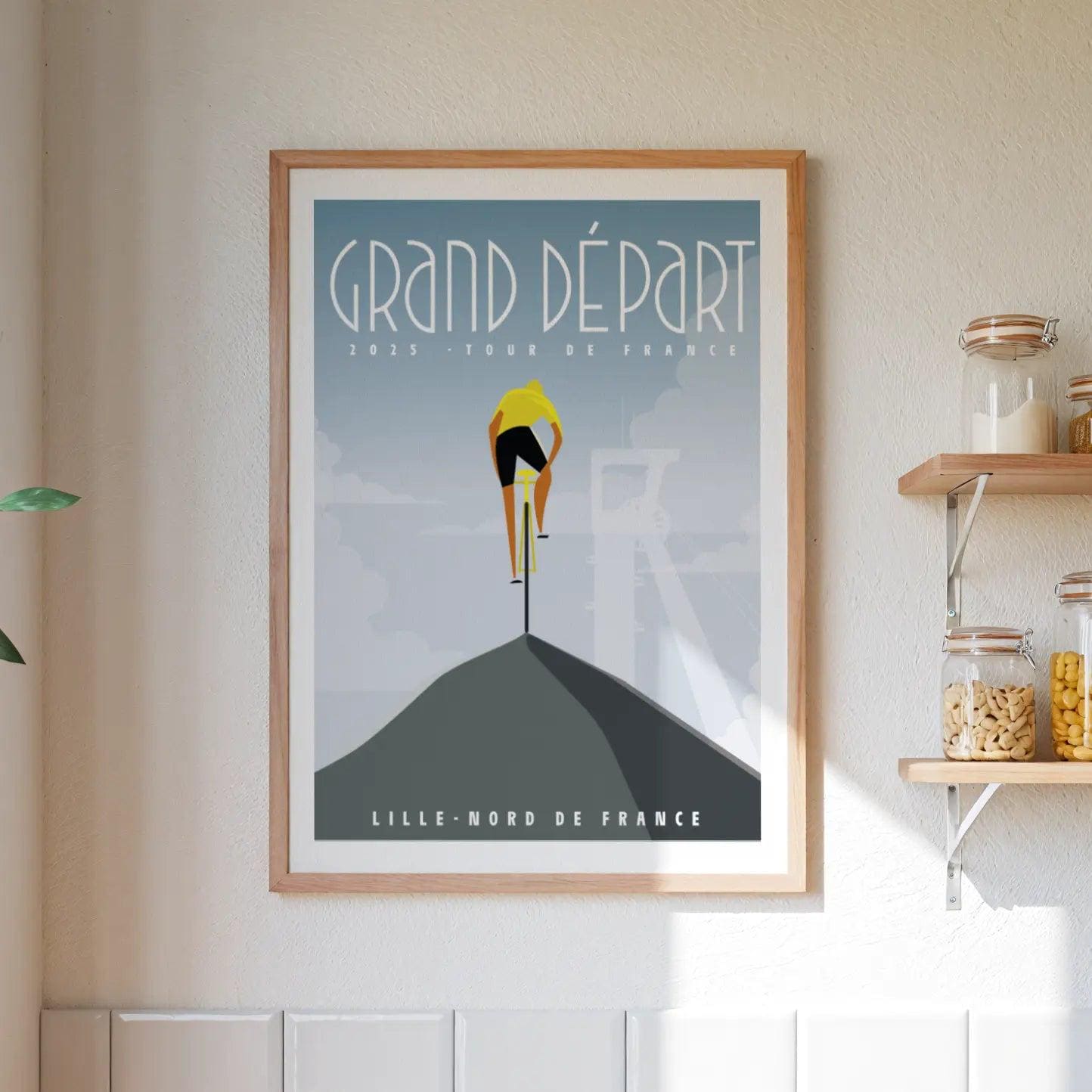 Lot De 2 Affiches Cyclisme + Carte Du Tour De France 2025 - Format 40x60 Cm - Très Bon état