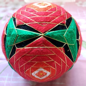 Temari ball Embroidered ball Japanese handball traditional Japanese handball game F/S New Free shipping