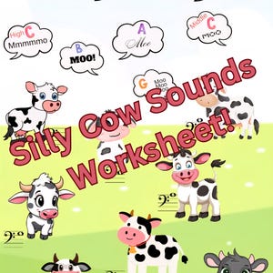 Silly Cows Bass Clef Notes