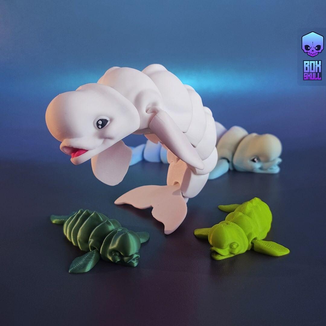 Beluga Wha - BOXSKULL3D. STL File for 3D Printing, Articulated Figure ...
