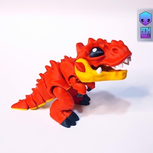 Llittle extreme Trex - BOXSKULL3D. STL file for 3D printing, articulated figure,pet, cute flexi, print on site - 3MF and STL files included!