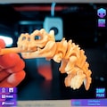 Llittle Skeleton extreme Trex - BOXSKULL3D. STL file for 3D printing, articulated figure,pet, cute flexi, print on site -STL files included!