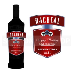 Etichetta adesiva personalizzata per bottiglia di vodka - Regalo per qualsiasi occasione, idee personalizzate fatte a mano, novità, ricordo, fatto a mano