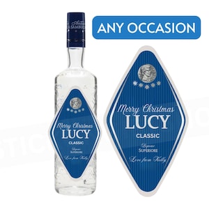 Etiqueta adhesiva personalizada para botella de Sambuca: recuerdo original y novedoso para cualquier ocasión, tarjeta de regalo divertida y hecha a mano con sentimiento