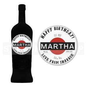 Etichetta personalizzata per bottiglia di gin blu - Acquista all'ingrosso bomboniere per feste di nozze - Dettagli personalizzati, regalo unico, divertente e perfetto per lui o lei