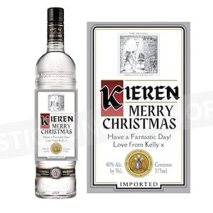 Etichetta personalizzata per bottiglia di vodka - Piccolo regalo di compleanno per Natale, regalo per gli amanti dell'alcol, idee regalo ricordo personali fatte a mano