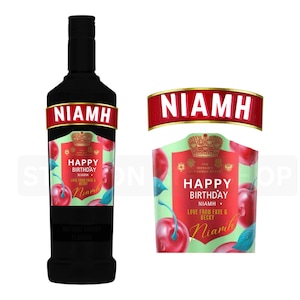 Etichetta personalizzata per bottiglia di vodka alla ciliegia Qualsiasi occasione Piccolo regalo a tema natalizio Regalo economico sotto i 10 20 festoso mamma papà sorella zia