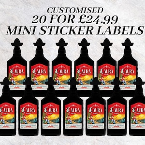 20 etichette personalizzate per bottiglie di tequila mini - Bomboniere per feste di matrimonio - qualsiasi occasione, affari aziendali, compleanni, feste di fidanzamento