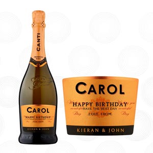 Benutzerdefinierte Prosecco-Flaschen-Etikett-Aufkleber Geschenk für sie, Mama, Papa, Party-Dekor, Jubiläum, Heiligabend Boxing Day Geschenk Familie selbst gelten