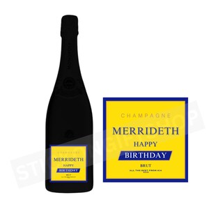 Étiquette de bouteille de champagne personnalisée - Toutes les occasions, idées de bas de Noël pour cadeau de Noël, prosecco festif de Noël pour maman tante