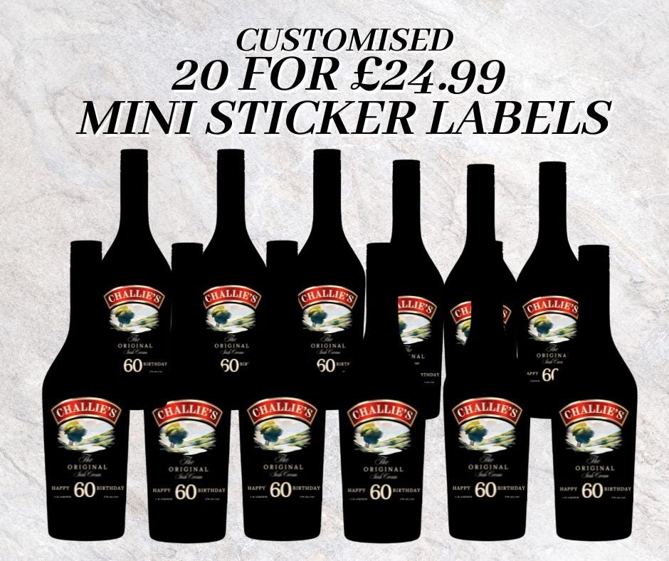 Personalized Irish Cream Whiskey Label – Custom Fun Sticker, Scratch Resistant