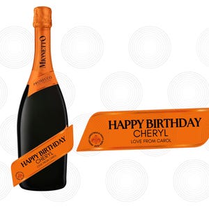 Autocollant d'étiquette de bouteille de prosecco personnalisé cadeau pour eux, papa, maman, décoration de fête, anniversaire, cadeau souvenir fait main, idées cadeaux uniques drôles