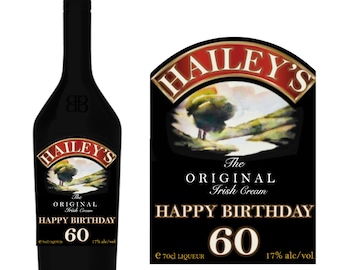 Custom Personalised Cream Whisky bottle label Handmade Holiday Festive Christmas eve winter party favours stocking stuffer custom creations