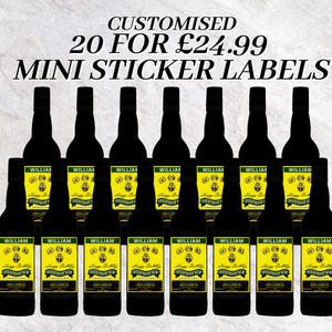 20 etichette personalizzate per bottiglie di rum mini - bomboniere per feste di matrimonio - qualsiasi occasione, aziendale, compleanno, bomboniera per feste di fidanzamento