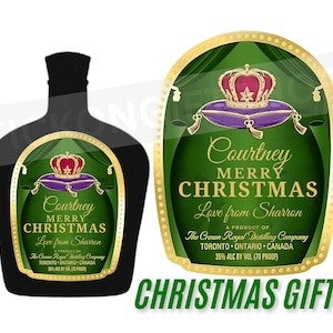 Etiqueta personalizada para botella de whisky de manzana: pequeño obsequio de cumpleaños de Navidad, obsequio para amantes del alcohol, ideas de obsequios de recuerdo personales hechos a mano