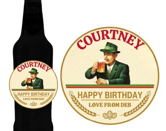 Custom Personalised beer bottle label - Any details, any occasion, hen party, wedding, christening, 18th, 21st, 30th, 50th gift