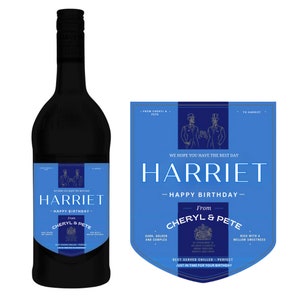 Etiqueta personalizada para botella de jerez: pequeño obsequio navideño, relleno de calcetín secreto económico, sorpresa festiva divertida hecha a mano
