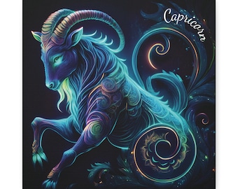 Canvaskunst Steenbok sterrenbeeld: astrologische horoscoopafdruk