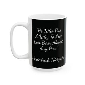 Friedrich Nietzsche Quote Mug: Philosophy Coffee Cup - Literary Gift