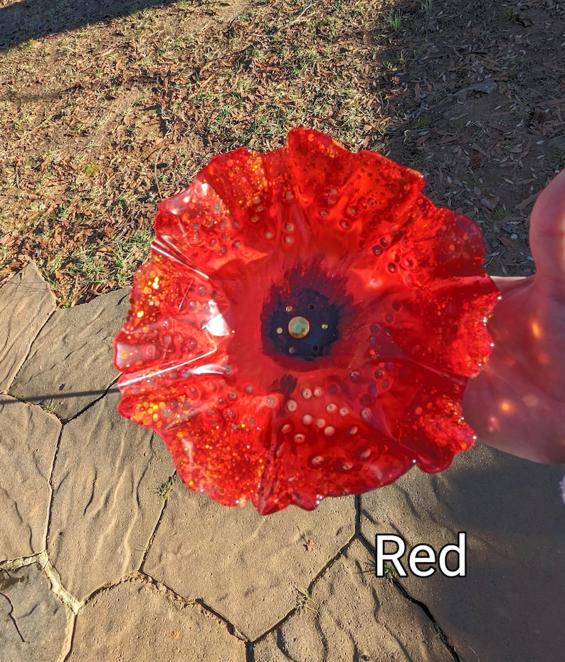 Handmade Resin Flower Bird Feeder Bee Watering Station Garden Decoration Outdoor Seed Holder immagine 8