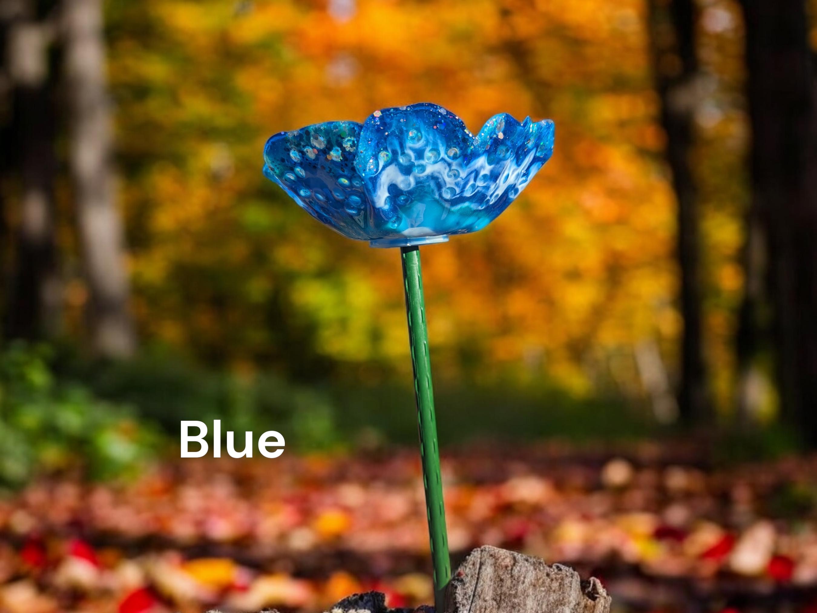 Stunning Organic Resin Flower Bird Feeder and Bee Bath for Garden Pollinators