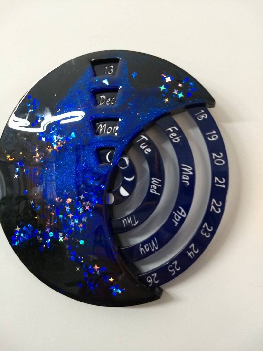 Perpetual Calendar Resin Functional Art Displays Month Date - Etsy
