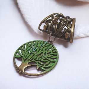 Antique Bronze Tree of Life Scarf Slide for Earth Day Celebration