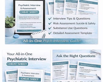 Psychiatric Interview Cheat Sheet | Mental Health Assessment Guide (PDF Download).